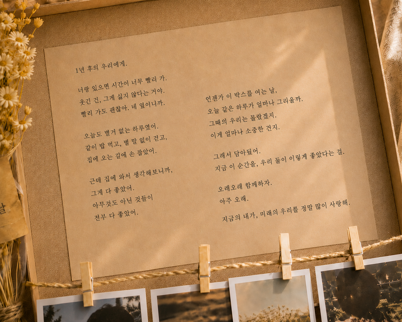 그때, 우리는 타임캡슐 패키징 — 편지지
